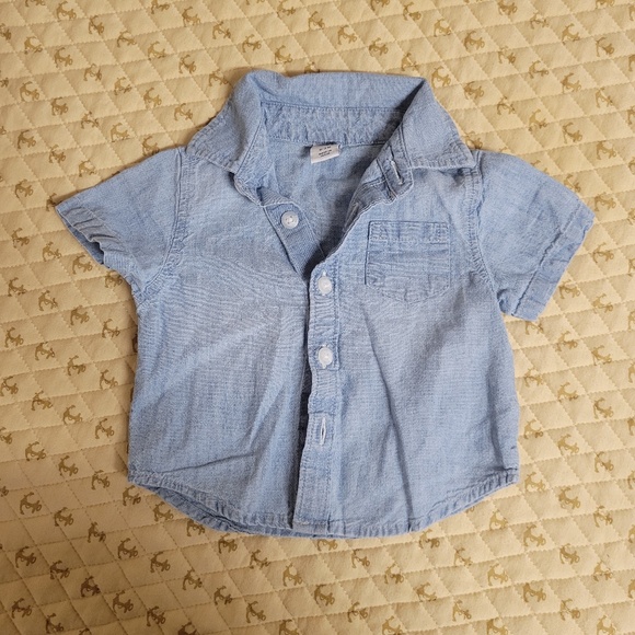 Old Navy Denim Button Down Shirt 0-3M - Picture 1 of 1